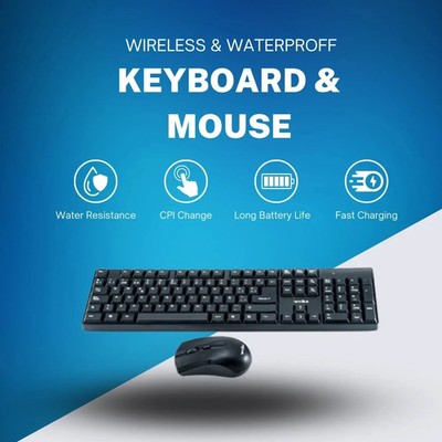 Kabelloses Tastatur und Maus Set USB 2,4GHz Optische Combo für PC Laptop