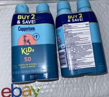 Coppertone KIDS Sunscreen Continuous Spray SPF 50 5.5 Ounce Pack of 4 Water