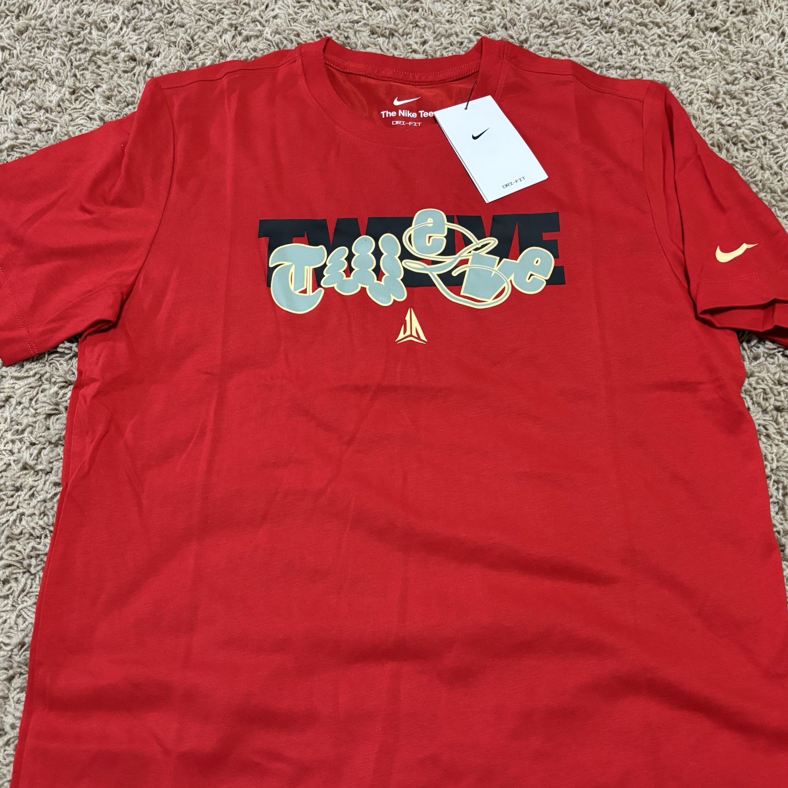 Nike Ja Morant Men's Nike Dri-FIT Basketball T-Shirt HF6194-657 Red Small New thumbnail 2