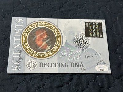 Francis Crick DNA Double Helix Nobel Prize Signed Autograph James Watson TSL JSA