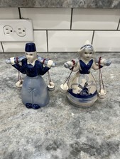 Vintage Dutch Boy & Girl Figurines w/ Buckets...