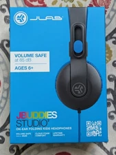 JLab JBuddies Studio² On-Ear Folding Headphones for Kids Wired (Blue)
