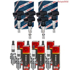6x BOSCH Zündspule + CHAMPION Zündkerze für Audi A6 4F2 C6 2.4