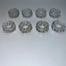 Vintage set of 8 cut glass salt Cellars