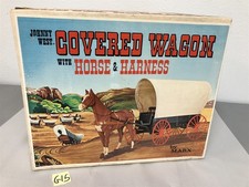 1960s MARX JOHNNY WEST COVERED WAGON SET COMPLETE IN FANTASTIC BOX LOT #G15