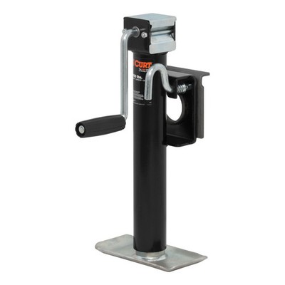 Bracket-Mount Swivel Trailer Jack w/ Side Handle, 2K lbs, 10'' Travel 28302 CURT