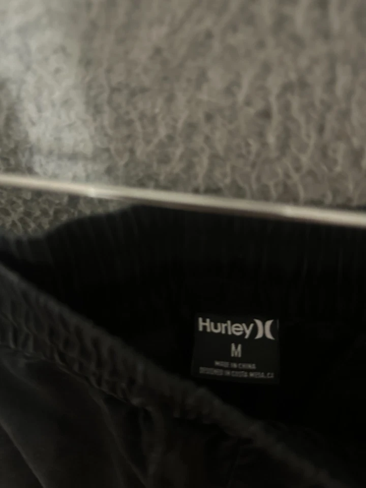 Pantalones Jogger Hurley Cargo Talla Mediana Cordón Negro Adulto Algodón Foto 2 de 4