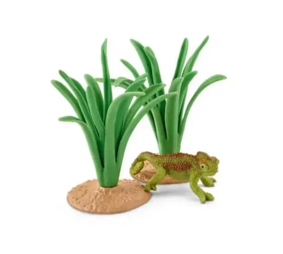 Schleich Wild Life Caméléon dans les roseau 42324 Animaux sauvages, Zoo - Photo 1/1