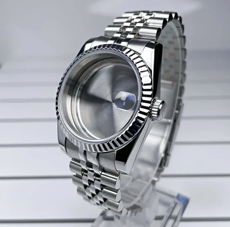 Stainless Steel Silver Watch Case & Bracelet for Rolex Datejust Parts/Repair