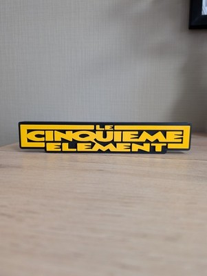 3D Logo Das fünfte Element - Kultfilm Luc Besson - Kinodeko 23x5cm
