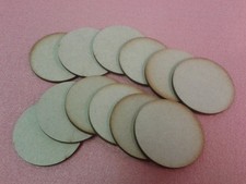 Pack of 10 Laser Cut 3 or 4mm Thick MDF Wooden Circles Discs Sizes 80 -> 200mm 
