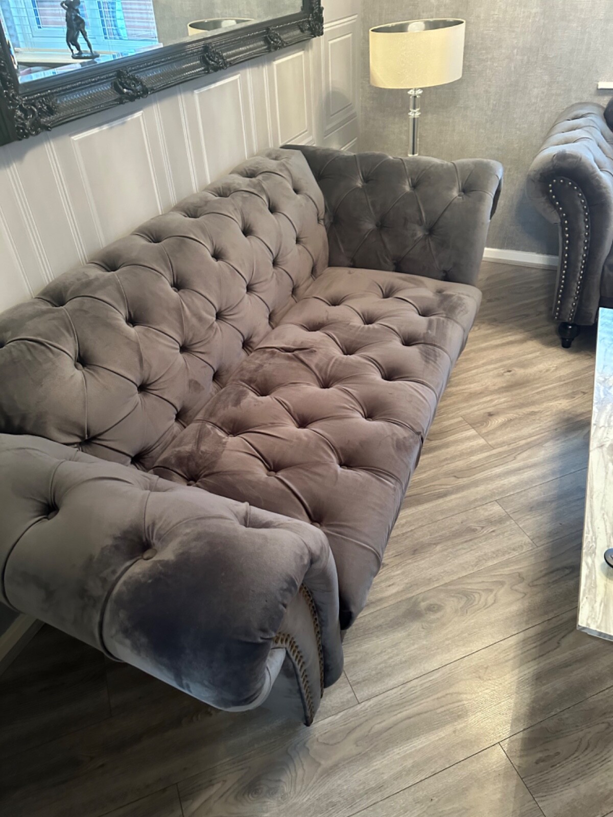 Used Chesterfield velvet sofas eBay