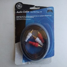 GE Audio Cable Dual RCA Plug 6 Ft Av22607 Lif...