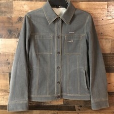 Rare Laura Fiume Milano Women’s Denim Stretch Jacket Buttons 4 Pockets Size 42