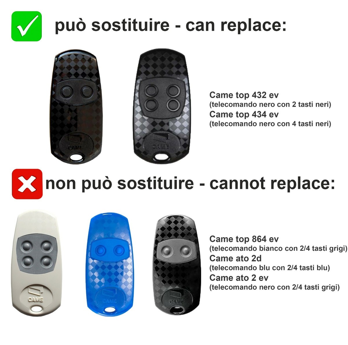 Télécommande D'Ouverture Multikoo Slide Compatible Avec Came