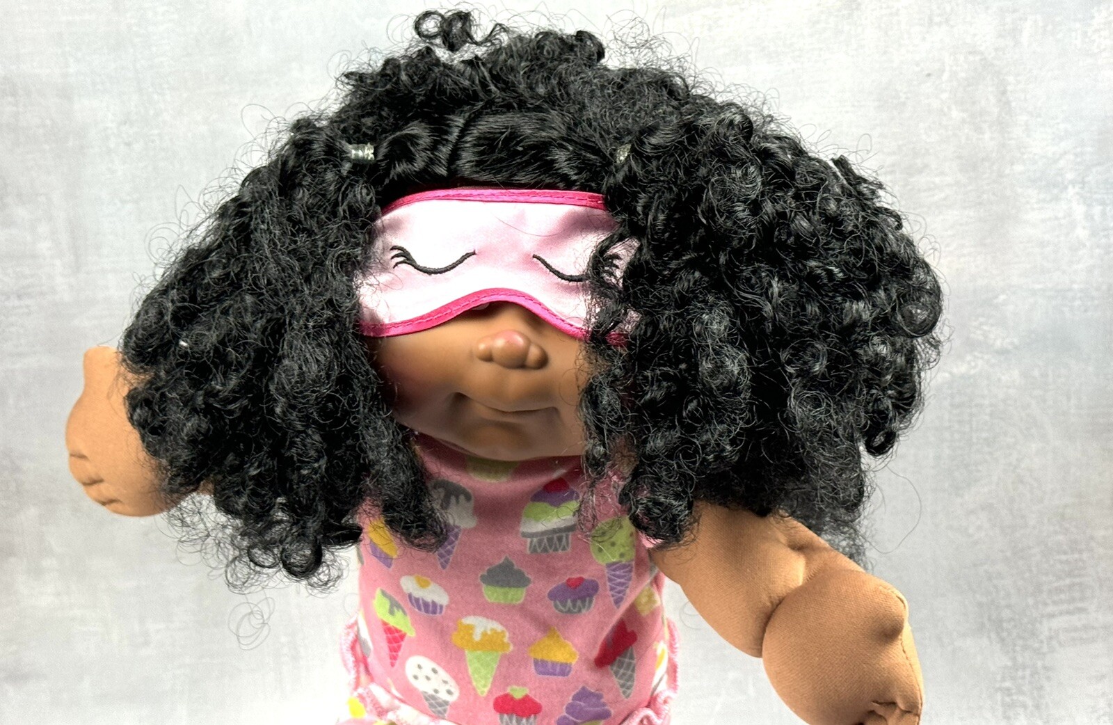 Cabbage Patch Sign Xavier Roberts Jamie Girl Brown Eyes Curly Black