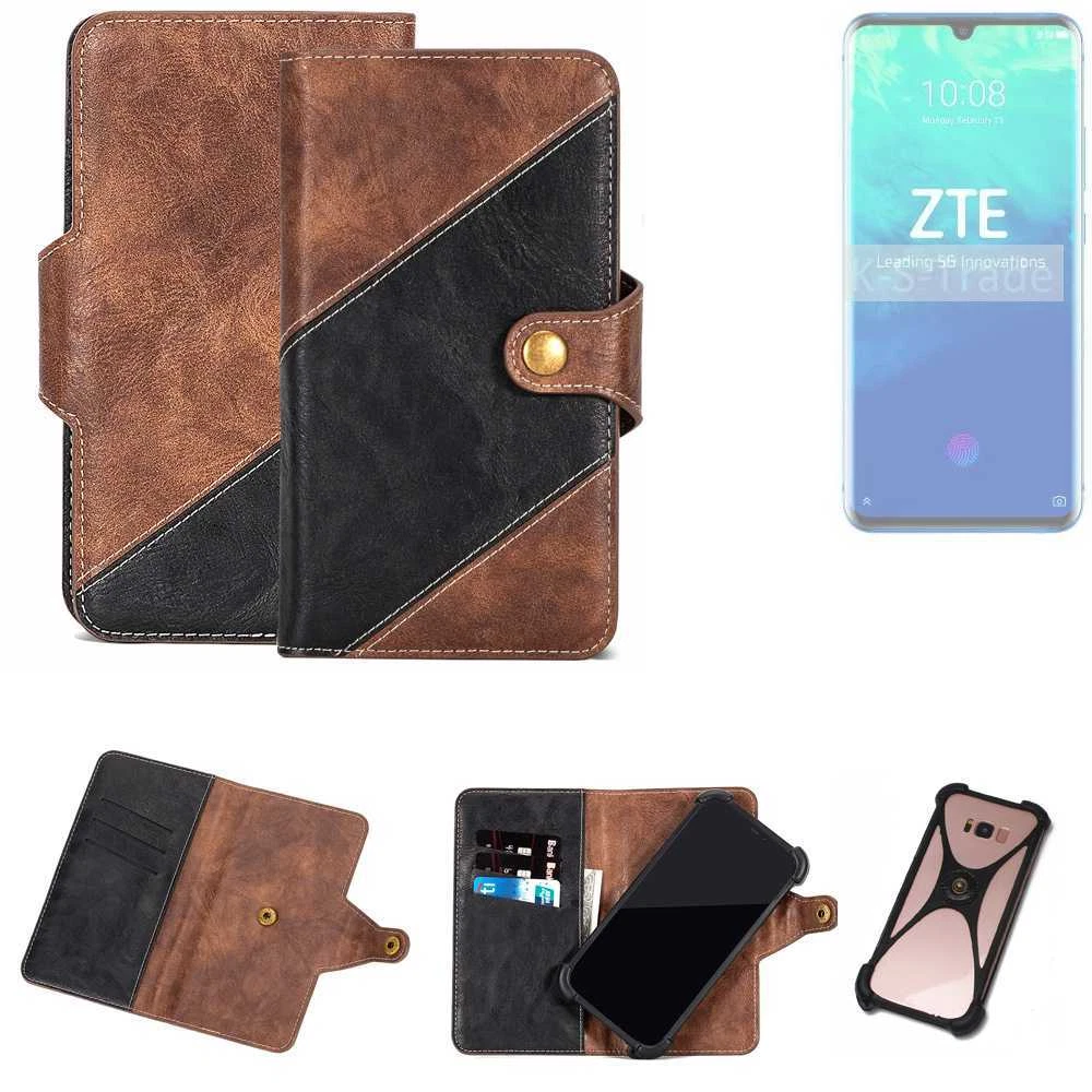 Custodia a Libro ZTE Axon 60 Viola: Eleganza in Pelle Sintetica con Zip