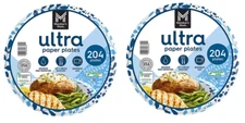 2 pack Member's Mark Ultra Dinner Paper Plates, 10", 204 ct. FREE shipping