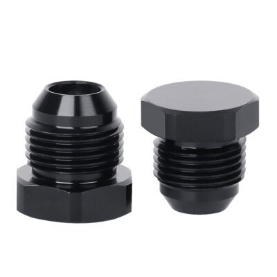 Lencool Racing 6AN Male Flare Blanking Plug Fitting Adapter Hex Aluminum 2Pcs