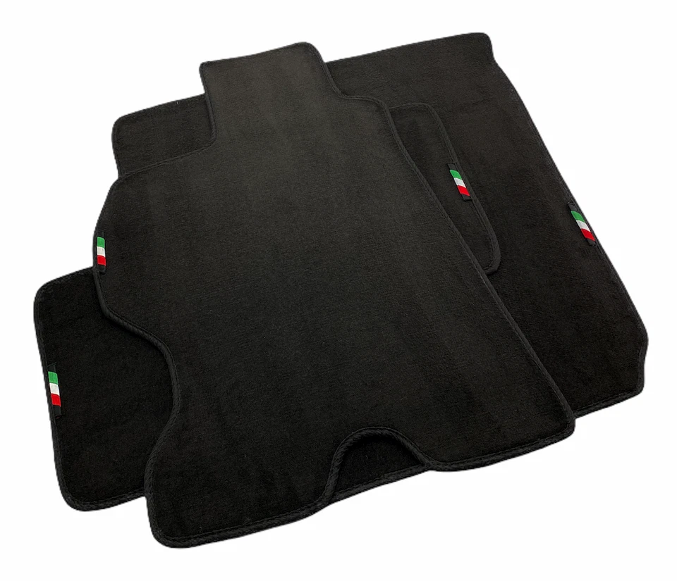 Alfombrillas para Ferrari FF alfombras negras a medida con emblema italiano LHD 2012-16 Foto 2 de 4