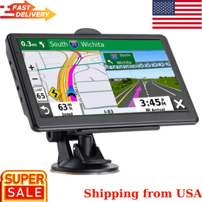 GPS Navigator for Car, Latest 2024 Map 7 inch Touch Screen Car GPS 256-16GB Voic