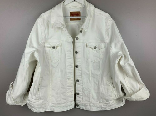 Levis White Denim Jean Jacket Womens 