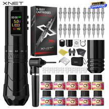 XNET Void Wireless Tattoo Machine Kit Ink Shaker 7 Adjustable Stroke OLED Screen