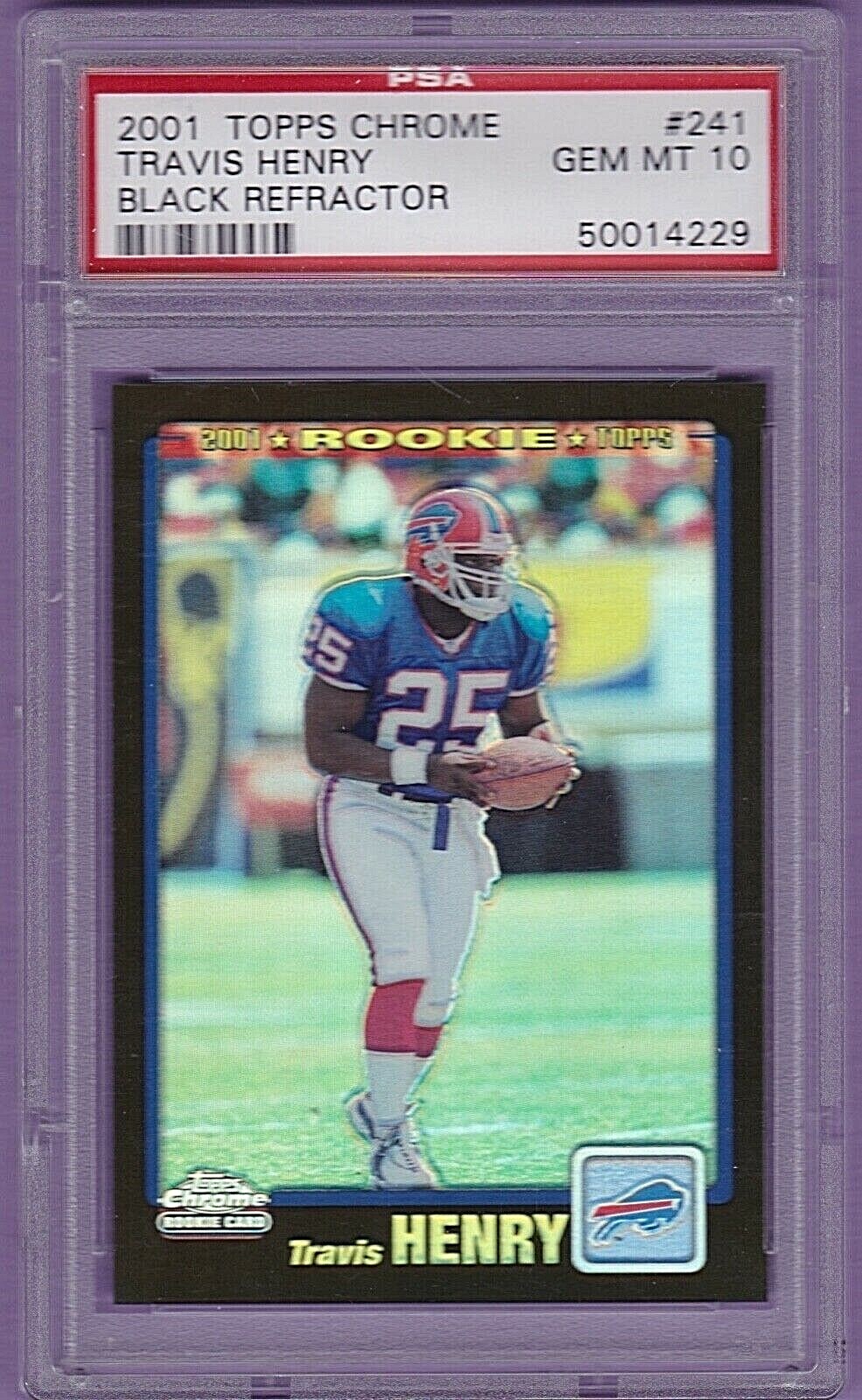 Travis Henry Topps Chrome #241 Black Refractor