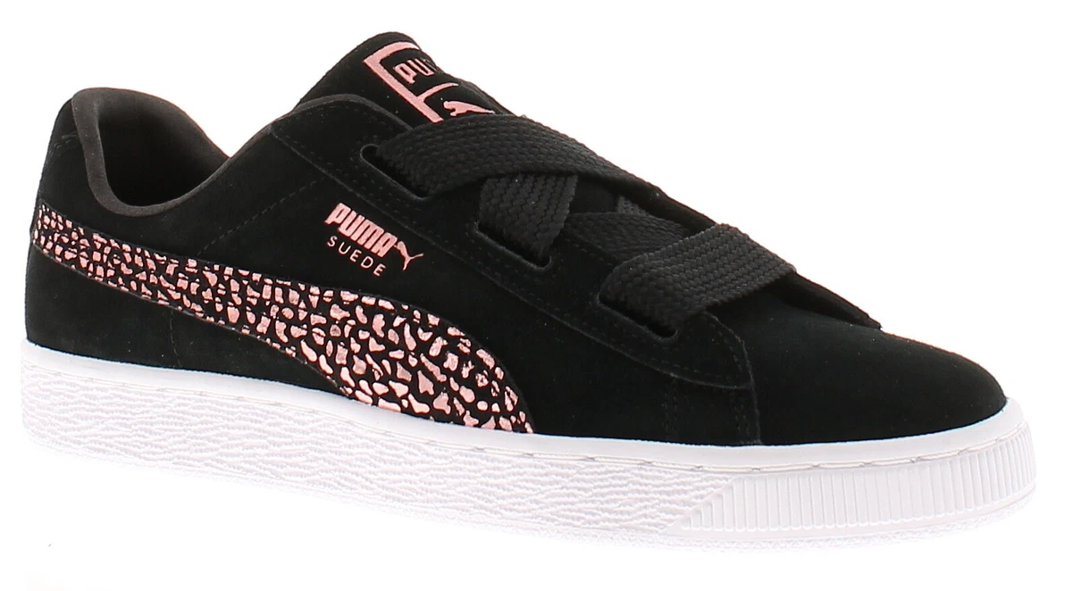 Puma suede heart nere sale