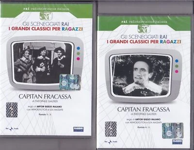 2 Dvd Sceneggiati Rai CAPITAN FRACASSA di A.G.Majano A.Foà Massari completa 1958