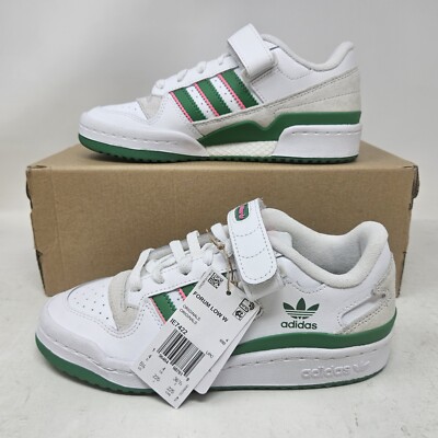 Wmns Adidas Forum Low Casual Comfy Shoe / White Green Pink / IE7422 / Size 5.5