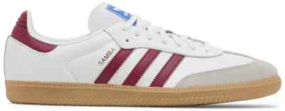 Adidas Samba OG ''White Burgundy Gum'' Burgundy White IF3813 Men's Size 12