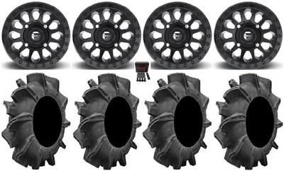 Fuel Vector MB 14'' Wheels 32'' Assassinator Tires Can-Am Renegade Outlander