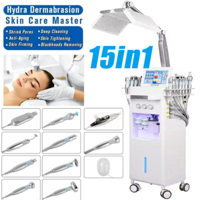 15IN1 Facial Cleaning Hydro Dermabrasion Machine PDT Light Skin Wrinkle Removal