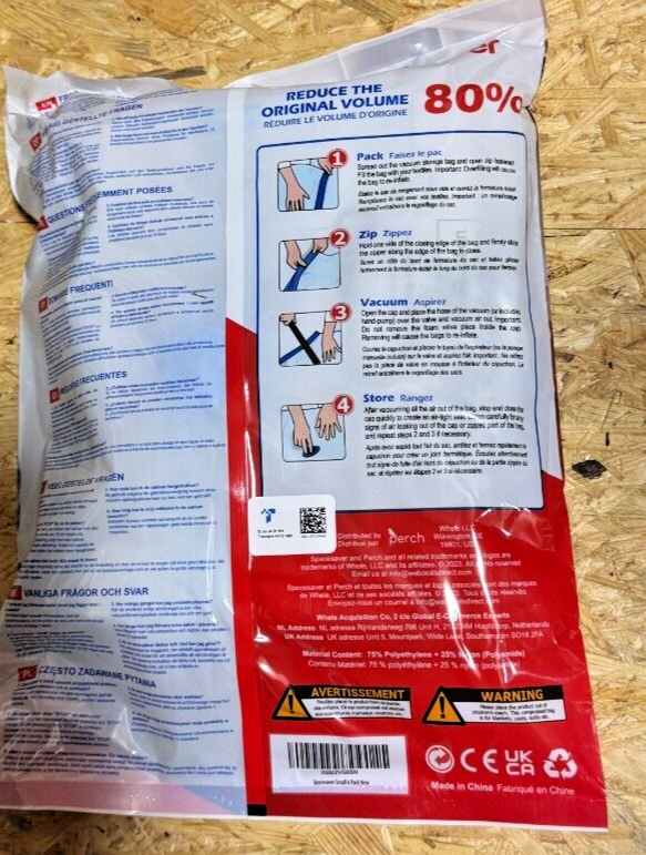 6x STRONG VACUUM STORAGE SPACE SAVING BAGS VAC BAG VACCUM BAG incl HAND