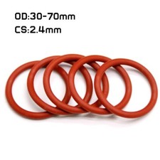 O Rings VMQ Silicone Food Grade 30-70mm OD 2.4mm Cross Section High Temperature