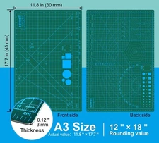 Soiwell Self-healing Cutting Mat, Metal Ruler, Double Sided. FREE SHIPPING