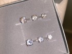 LAST 1 *NEW* ZALES Jewelers Sterling Silver Lab Created White Sapphire Earrings — photo 7