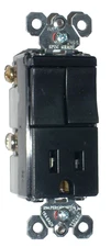 Pass & Seymour 2 Single Pole Switch + Outlet Black 15A 120VAC,TM8118-BKCC