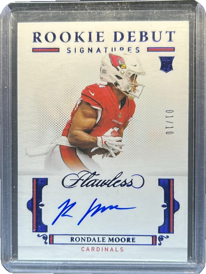 2021 Flawless Rondale Moore Rookie Debut Signatures Sapphire Auto RC #01/10