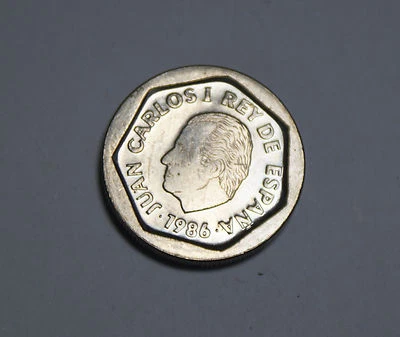 200 PTAS Pesetas Spain Spanien Juan Carlos ESPANA 1986 Münze TOP! - Bild 1 von 2