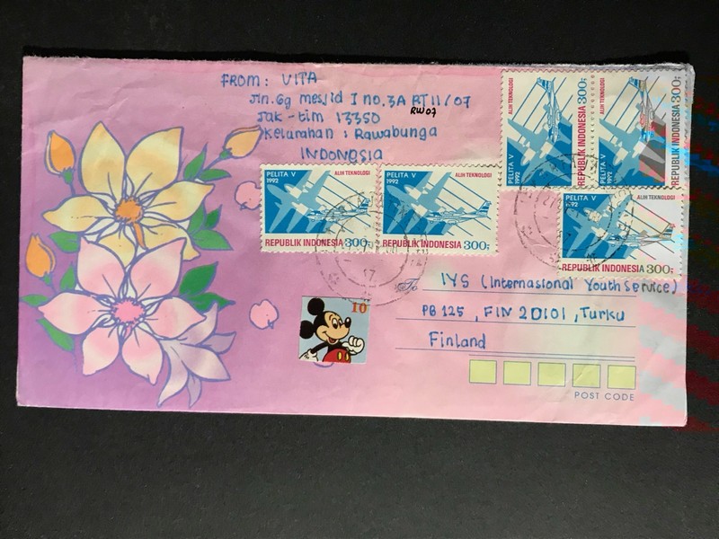 Indonesia #780//B242 Cover to Finland 1970-1999 Cover #73