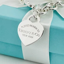 AUTHENTIC Please Return To Tiffany Heart Tag Charm Bracelet FREE Shipping