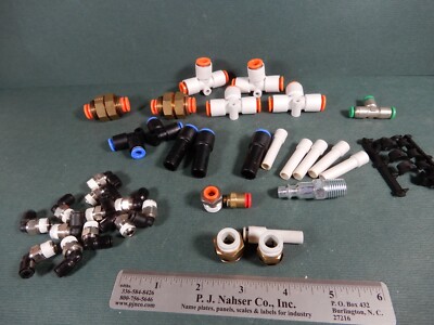 SMC Huge Lot Push to Connect Also Reducers & Elbows Everything Shown