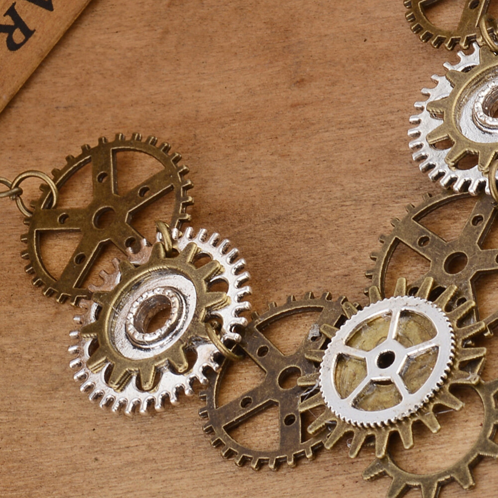 Gear Cog Necklace Steampunk Gear Necklace Clockwork Necklace eBay