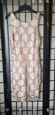 Alice+Olivia Sleeveless Sheath Cocktail Dress In Beige Size 2