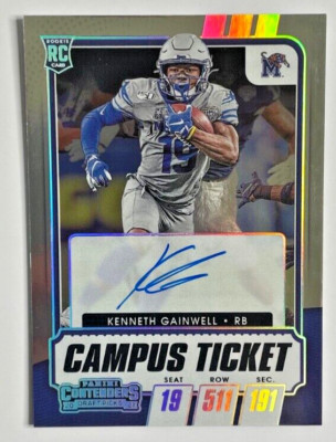 Kenneth Gainwell 2021 Contenders Draft Picks Campus Ticket RC AUTO #108 Eagles