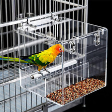 Bird Feeder Automatic, Acrylic No Spill for Parakeet Parrot Cockatiels Lovebird