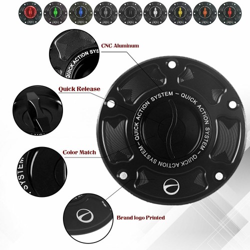 CNC Keyless Fuel Gas Tank Cap For Aprilia RS125 1993-1999 – Black T6 Aluminum-912241