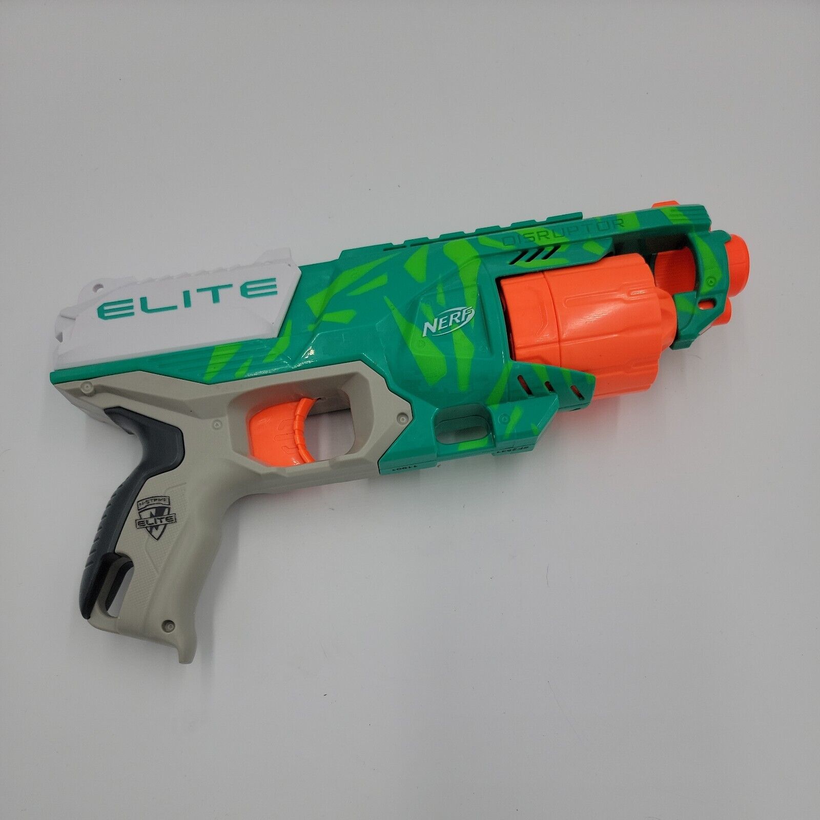 Nerf Elite Disruptor Blaster - 6-Dart Tambor Rotativo, 6 Dardos Oficiais  elite, Slam Fire, Dynamic Green (Exclusivo da )